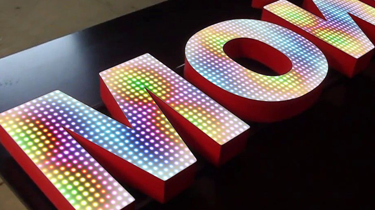 Буквы с подсветкой диодами RGB